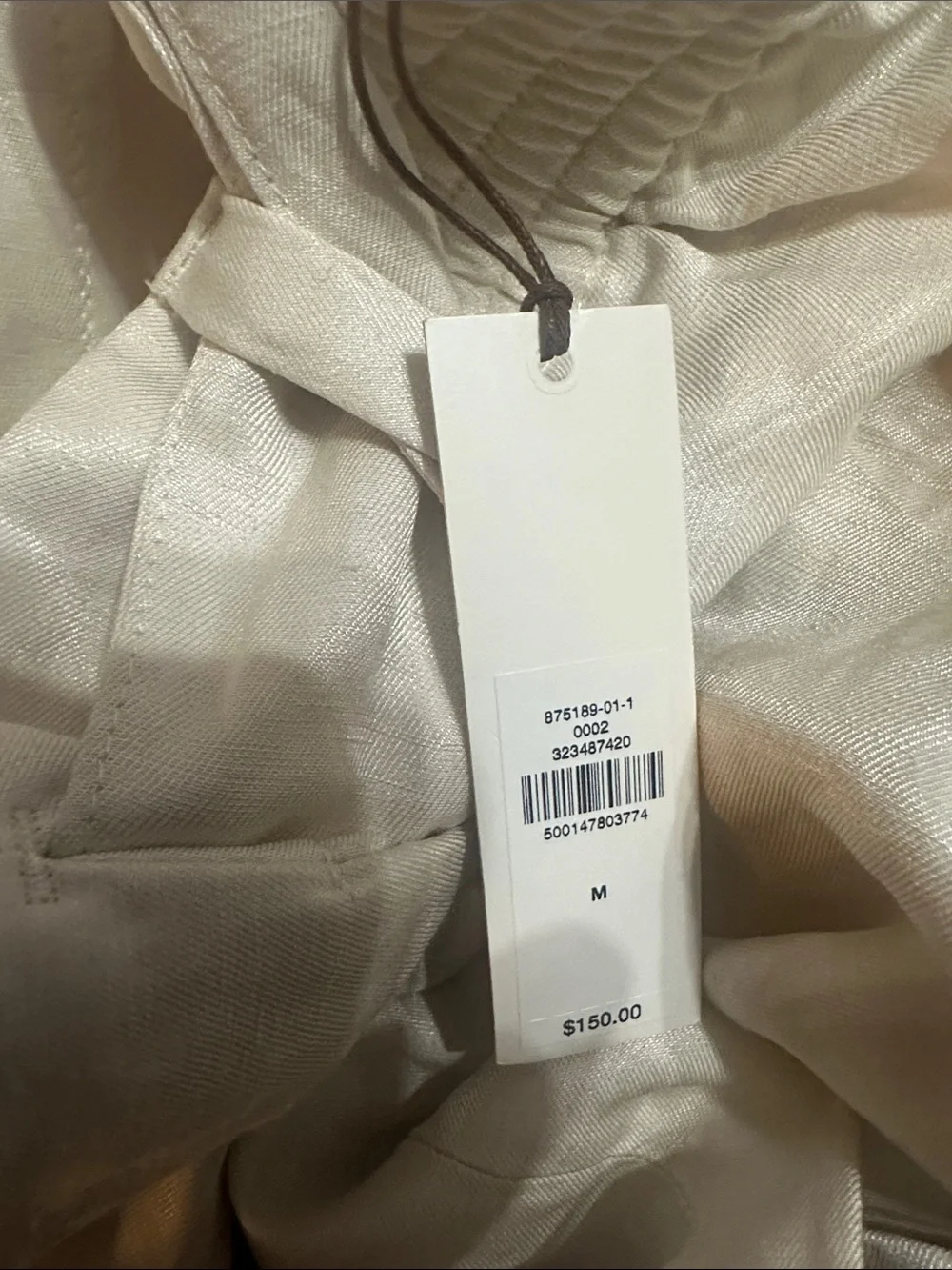 NEW! BANANA REPUBLIC CREAM WHITE VISCOSE-LINEN PALAZZO PANT - 875189 🧵